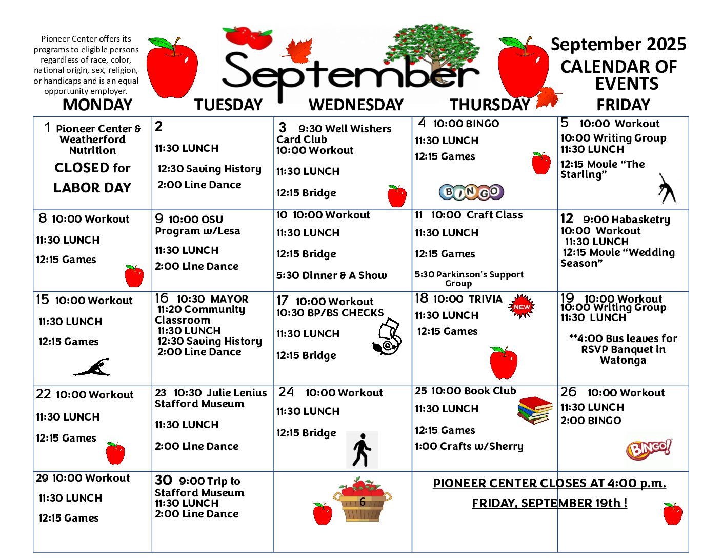 SEPTEMBER CALENDAR 1