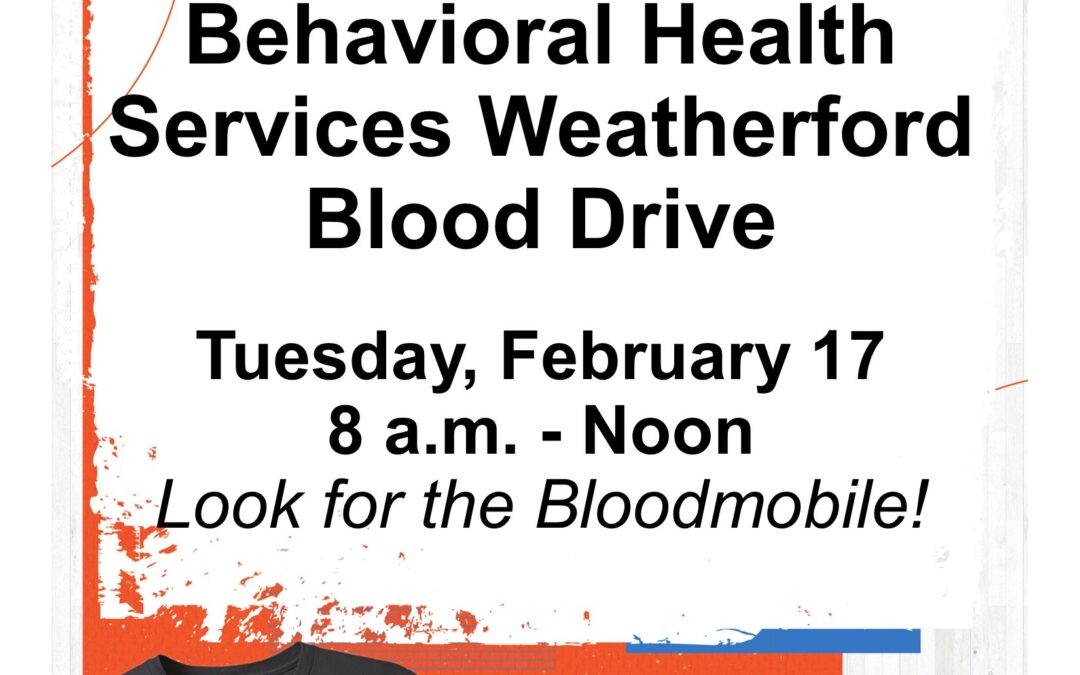 Red Rock Behavioral Health Services Weatherford Blood Drive